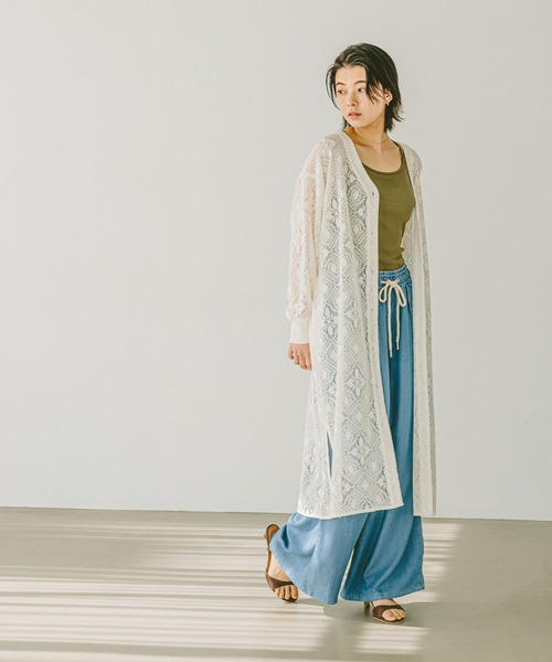 BAYFLOW（ベイフロー）の「レースシャツワンピース（ワンピース・レディース・ブラック/ホワイト・SMALL/MEDIUM）」の2枚目の写真