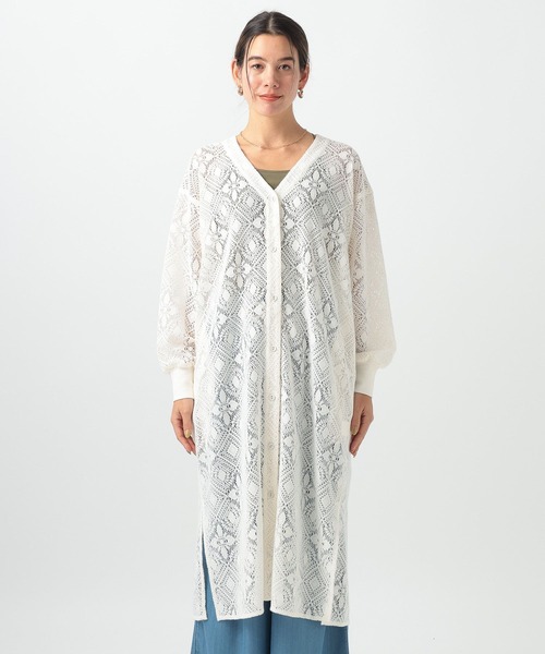 BAYFLOW（ベイフロー）の「レースシャツワンピース（ワンピース・レディース・ブラック/ホワイト・SMALL/MEDIUM）」の7枚目の写真