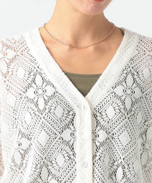 BAYFLOW（ベイフロー）の「レースシャツワンピース（ワンピース・レディース・ブラック/ホワイト・SMALL/MEDIUM）」の10枚目の写真