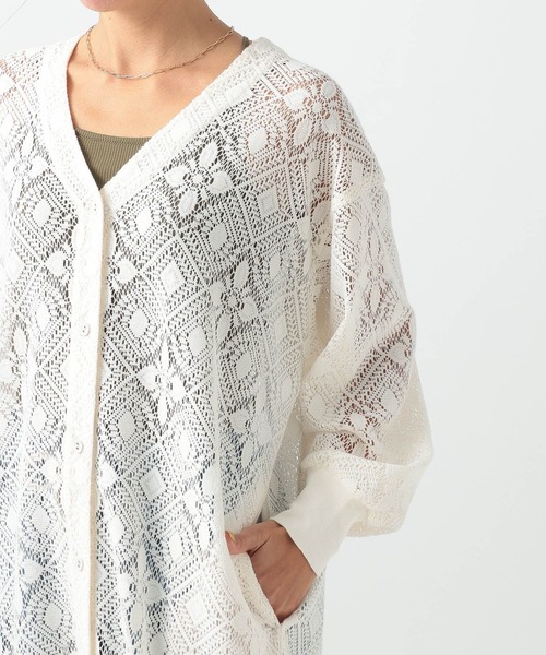 BAYFLOW（ベイフロー）の「レースシャツワンピース（ワンピース・レディース・ブラック/ホワイト・SMALL/MEDIUM）」の11枚目の写真