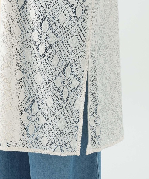 BAYFLOW（ベイフロー）の「レースシャツワンピース（ワンピース・レディース・ブラック/ホワイト・SMALL/MEDIUM）」の12枚目の写真