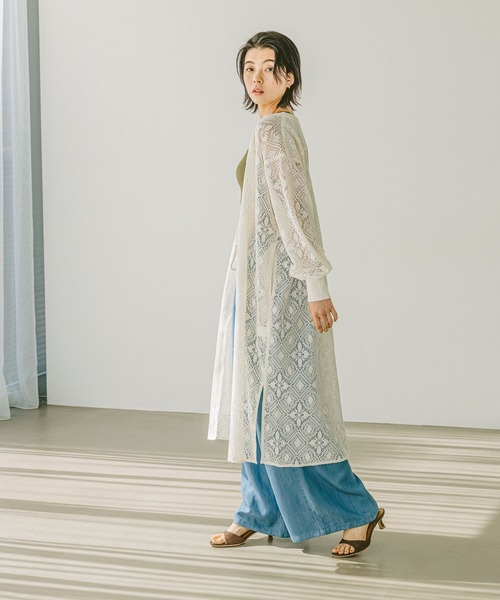 BAYFLOW（ベイフロー）の「レースシャツワンピース（ワンピース・レディース・ブラック/ホワイト・SMALL/MEDIUM）」の20枚目の写真