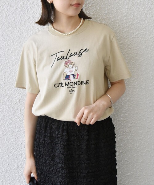 SHIPS Colors(シップス カラーズ)の「SHIPS Colors: TeddyBear(R) プリント & ステッチ Tシャツ◇(Tシャツ/カットソー・メンズ・ライトホワイト/ホワイト/ライトグレー/ベージュ/ネイビー・SMALL/MEDIUM/LARGE/X-LARGE)」の4枚目の写真