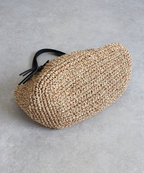 T・S・L（ティーエスエル）の「ビッグペーパートートバッグ（かごバッグ・レディース・ブラック/モカ/ネイビー・FREE）」の9枚目の写真