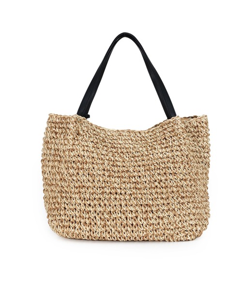 T・S・L（ティーエスエル）の「ビッグペーパートートバッグ（かごバッグ・レディース・ブラック/モカ/ネイビー・FREE）」の13枚目の写真