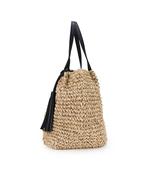 T・S・L（ティーエスエル）の「ビッグペーパートートバッグ（かごバッグ・レディース・ブラック/モカ/ネイビー・FREE）」の14枚目の写真