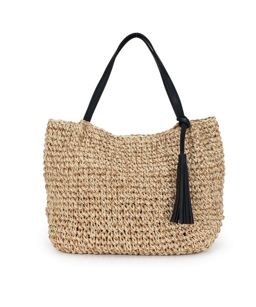 T・S・L（ティーエスエル）の「ビッグペーパートートバッグ（かごバッグ・レディース・ブラック/モカ/ネイビー・FREE）」の12枚目の写真