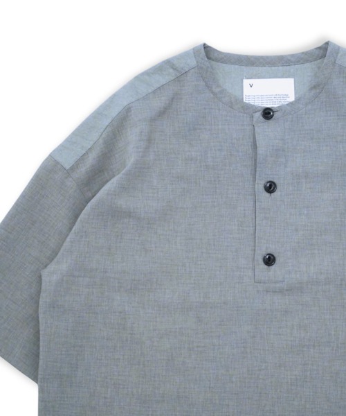 VOAAOV(ヴォアーブ)の「【VOAAOV】 MELANGE LINEN LIKE Henry Neck Pullover(シャツ/ブラウス・メンズ・グレー/ベージュ/チャコールグレー・2/1)」の12枚目の写真