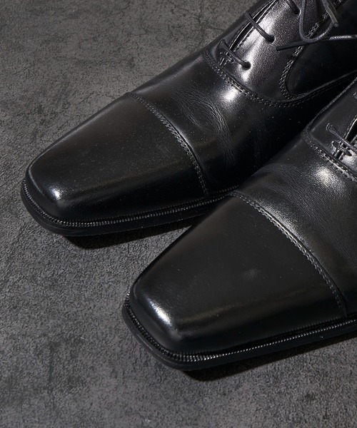 TETE HOMME（テットオム）の「かぶき染め 内羽根ストレートチップドレスシューズ（ドレスシューズ・メンズ・ベージュ/ブラック・LARGE/X-LARGE/MEDIUM）」の6枚目の写真