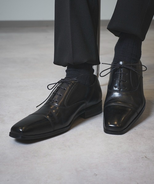 TETE HOMME（テットオム）の「かぶき染め 内羽根ストレートチップドレスシューズ（ドレスシューズ・メンズ・ベージュ/ブラック・LARGE/X-LARGE/MEDIUM）」の11枚目の写真