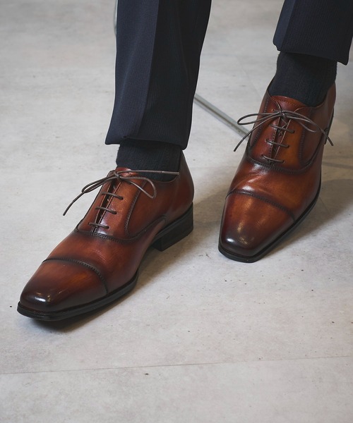 TETE HOMME（テットオム）の「かぶき染め 内羽根ストレートチップドレスシューズ（ドレスシューズ・メンズ・ベージュ/ブラック・LARGE/X-LARGE/MEDIUM）」の12枚目の写真