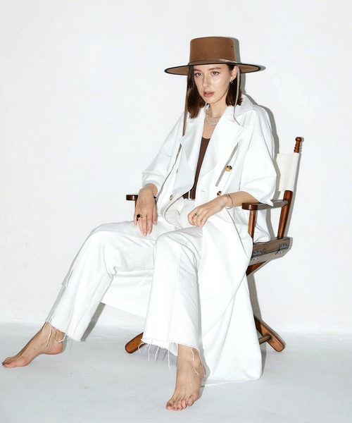 CIEL'AIR（シエルエアー）の「Short Sleeve Coat（トレンチコート・レディース・ホワイト・MEDIUM/LARGE）」の4枚目の写真