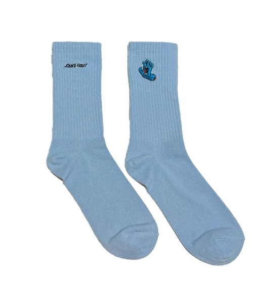 SANTA CRUZ(サンタクルーズ)の「SANTACRUZ/サンタクルーズ ソックス SCREAMING MINI HAND SOCK 502256981(ソックス/靴下・メンズ・ライトイエロー/ブラック/ライトブルー/ホワイト・FREE)」の3枚目の写真