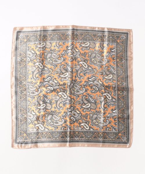 ARTIFICIAL SWEETENER(アーティフィシャル スウィートナー)の「【 ARTIFICIAL SWEETENER 】シルクタッチペイズリースカーフ(バンダナ/スカーフ・レディース・ホワイト系1/ブラック系1/グレー系1/ブラック系2/ブラウン/ブルー・FREE)」の17枚目の写真