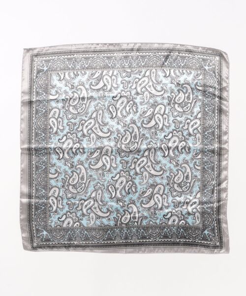 ARTIFICIAL SWEETENER(アーティフィシャル スウィートナー)の「【 ARTIFICIAL SWEETENER 】シルクタッチペイズリースカーフ(バンダナ/スカーフ・レディース・ホワイト系1/ブラック系1/グレー系1/ブラック系2/ブラウン/ブルー・FREE)」の18枚目の写真