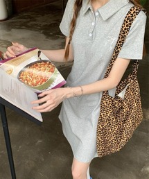 WEGO | WEGO/リボン刺繍ポロワンピース(ワンピース)