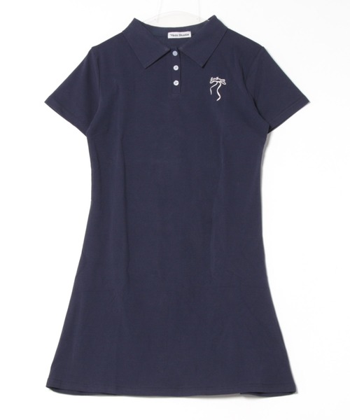 WEGO（ウィゴー）の「WEGO/リボン刺繍ポロワンピース（ワンピース・レディース・グレー/ネイビー・MEDIUM/LARGE）」の20枚目の写真