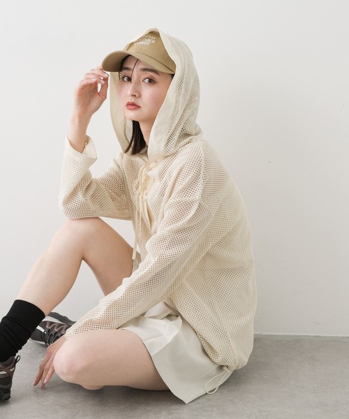 SENSE OF PLACE by URBAN RESEARCH（センスオブプレイスバイアーバンリサーチ）の「タックショートパンツ（その他パンツ・レディース・チャコールグレー/アイボリー・MEDIUM/SMALL）」の9枚目の写真