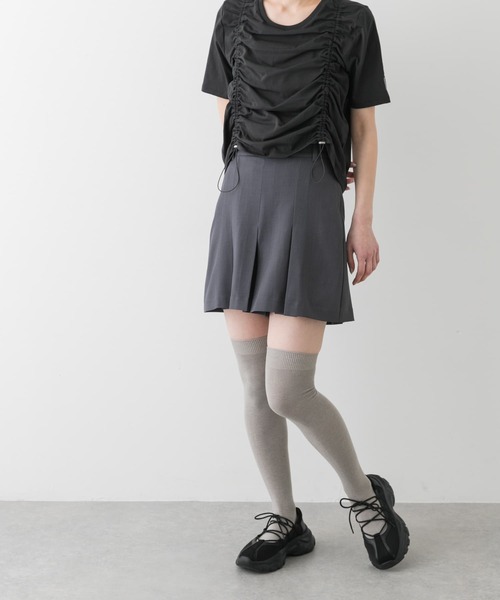 SENSE OF PLACE by URBAN RESEARCH（センスオブプレイスバイアーバンリサーチ）の「タックショートパンツ（その他パンツ・レディース・チャコールグレー/アイボリー・MEDIUM/SMALL）」の10枚目の写真