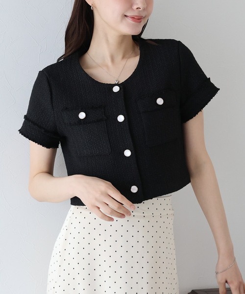 新品あり♡可愛い系♡ブルーイースト ノーカラー ツイード ジャケット L 入学式 楽天市場】【送料無料】ツイードジャケット レディース