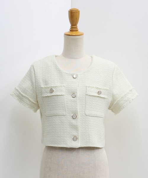 新品あり♡可愛い系♡ブルーイースト ノーカラー ツイード ジャケット L 入学式 楽天市場】【送料無料】ツイードジャケット レディース