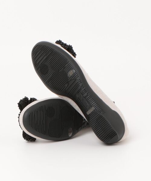 セール】ビーズリボンモチーフスタイリッシュコンフォートパンプス