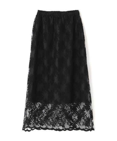 N.（N. Natural Beauty Basic）（エヌエヌナチュラルビューティーベーシック）の「レースAラインスカート（スカート・レディース・ブラック/オフホワイト・SMALL/MEDIUM）」の10枚目の写真
