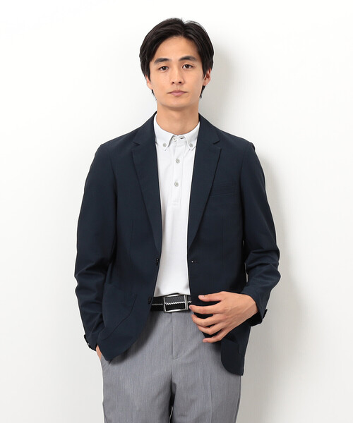 COMME CA ISM（コムサイズム）の「バーズアイ ポロシャツ（ポロシャツ・メンズ・ネイビー/ブルー/グレー/ホワイト・X-LARGE/LARGE/MEDIUM）」の9枚目の写真
