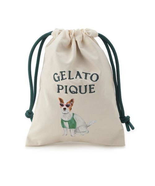 gelato pique(ジェラートピケ)の「SUMMER DOG柄巾着セット(ポーチ・レディース・ブルー/アイボリー/ピンク・FREE)」の9枚目の写真
