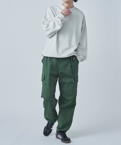 GERRY(ジェリー)の「【GERRY】シャンブレー・ポプリン ストレッチワイドカーゴパンツ 079230(カーゴパンツ・メンズ・ブラック/オリーブ/サックスブルー/ベージュ/ブルー・LL/M/S/L)」の18枚目の写真