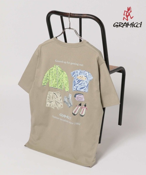 Gramicci(グラミチ)の「【GRAMICCI/グラミチ】アウトドアバックプリントTシャツ(Tシャツ/カットソー・メンズ・ホワイト/ベージュ・MEDIUM/LARGE)」の2枚目の写真
