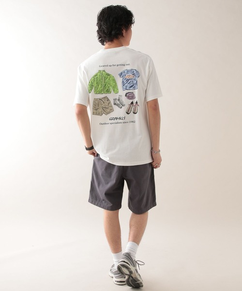 Gramicci(グラミチ)の「【GRAMICCI/グラミチ】アウトドアバックプリントTシャツ(Tシャツ/カットソー・メンズ・ホワイト/ベージュ・MEDIUM/LARGE)」の5枚目の写真