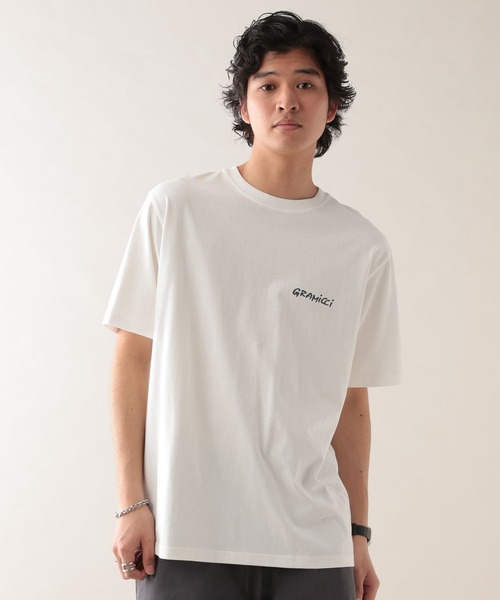 Gramicci(グラミチ)の「【GRAMICCI/グラミチ】アウトドアバックプリントTシャツ(Tシャツ/カットソー・メンズ・ホワイト/ベージュ・MEDIUM/LARGE)」の6枚目の写真