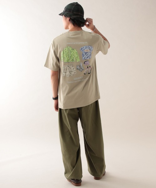 Gramicci(グラミチ)の「【GRAMICCI/グラミチ】アウトドアバックプリントTシャツ(Tシャツ/カットソー・メンズ・ホワイト/ベージュ・MEDIUM/LARGE)」の10枚目の写真