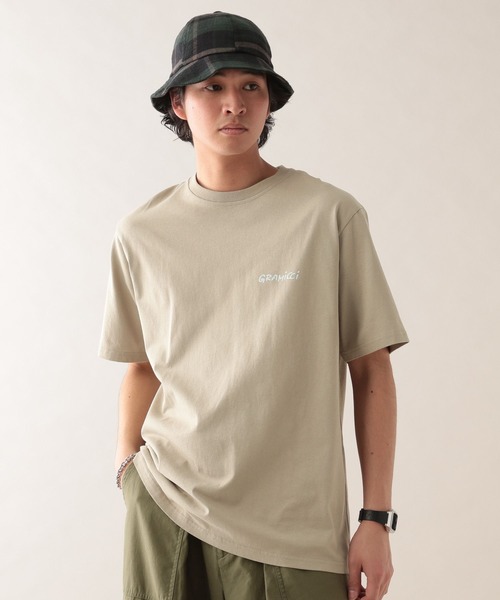 Gramicci(グラミチ)の「【GRAMICCI/グラミチ】アウトドアバックプリントTシャツ(Tシャツ/カットソー・メンズ・ホワイト/ベージュ・MEDIUM/LARGE)」の12枚目の写真