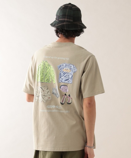 Gramicci(グラミチ)の「【GRAMICCI/グラミチ】アウトドアバックプリントTシャツ(Tシャツ/カットソー・メンズ・ホワイト/ベージュ・MEDIUM/LARGE)」の14枚目の写真