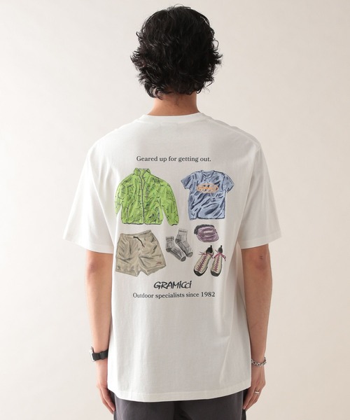 Gramicci(グラミチ)の「【GRAMICCI/グラミチ】アウトドアバックプリントTシャツ(Tシャツ/カットソー・メンズ・ホワイト/ベージュ・MEDIUM/LARGE)」の16枚目の写真