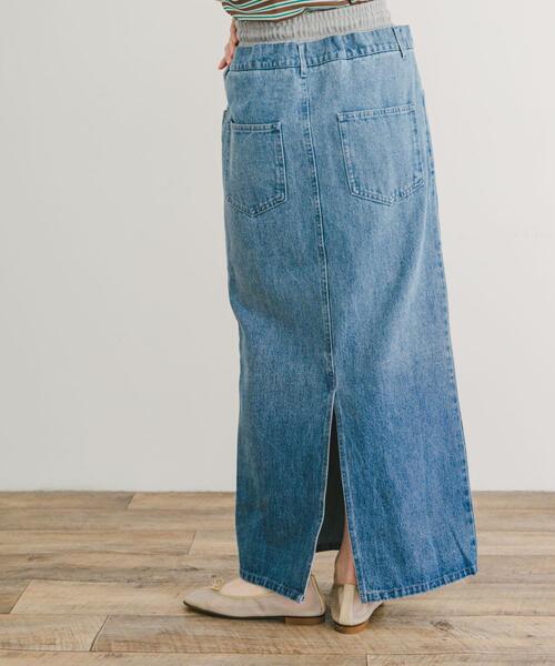 ITEMS URBANRESEARCH（アイテムズ アーバンリサーチ）の「ダブルウエストデニムスカート（スカート・レディース・ブルー/ブラック・FREE）」の11枚目の写真