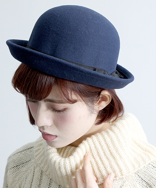 WEGO（ウィゴー）の「WEGO/ボーラーハット（ハット・レディース・その他2/その他1/その他3/ワイン/ベージュ/ネイビー/ライトベージュ・FREE）」の5枚目の写真