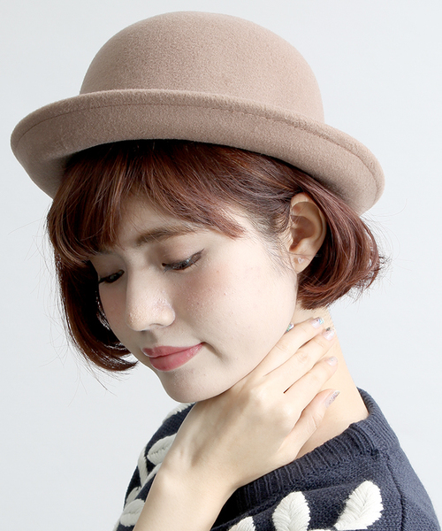 WEGO（ウィゴー）の「WEGO/ボーラーハット（ハット・レディース・その他2/その他1/その他3/ワイン/ベージュ/ネイビー/ライトベージュ・FREE）」の2枚目の写真