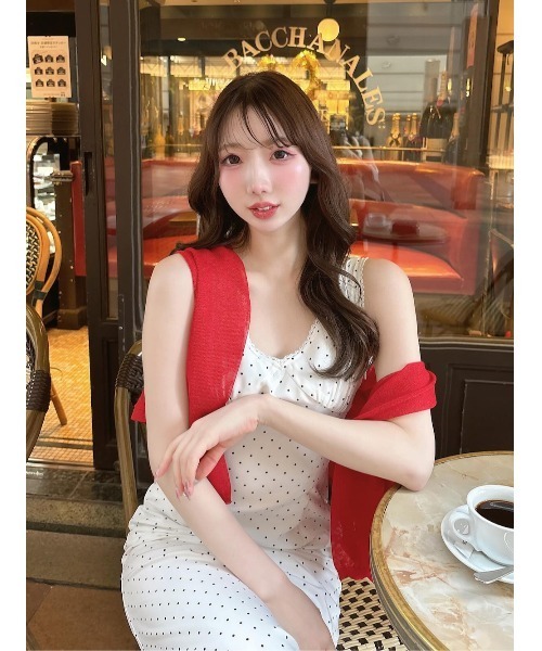 セール】ドットギャザーロングワンピース（ワンピース）｜Darich