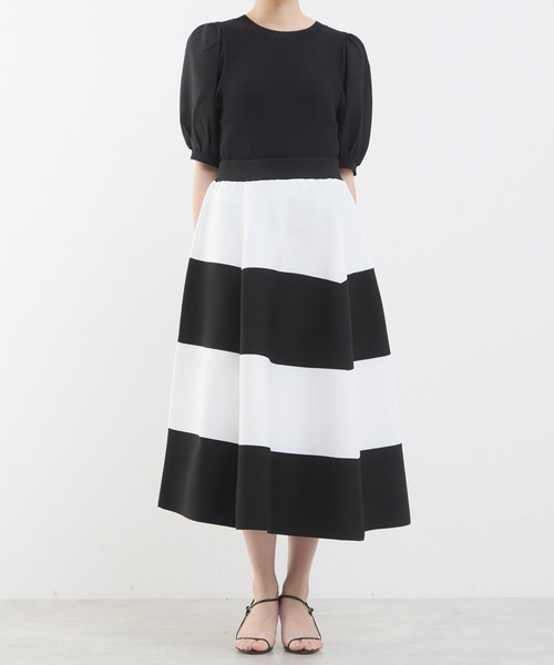 bowa ボウエー ホワイト スカート 美品 Sawa a la mode レディース ボトムス スカート ブラック 黒 白