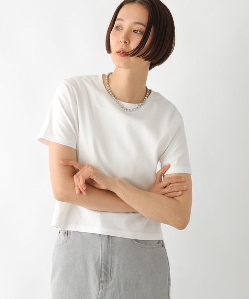 LEPSIM（レプシィム）の「スムースベーシックT　242861（Tシャツ/カットソー・レディース・ブラック/オフホワイト・FREE）」の16枚目の写真