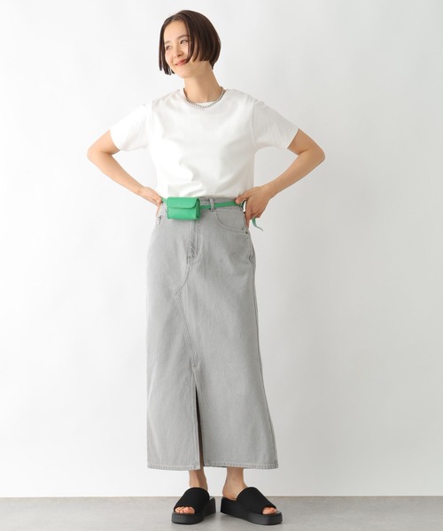 LEPSIM（レプシィム）の「スムースベーシックT　242861（Tシャツ/カットソー・レディース・ブラック/オフホワイト・FREE）」の18枚目の写真