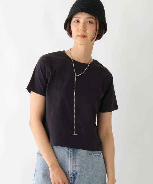 LEPSIM（レプシィム）の「スムースベーシックT　242861（Tシャツ/カットソー・レディース・ブラック/オフホワイト・FREE）」の21枚目の写真