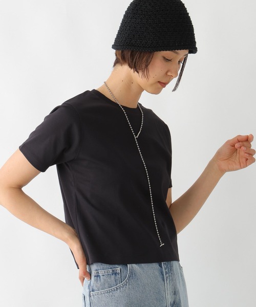 LEPSIM（レプシィム）の「スムースベーシックT　242861（Tシャツ/カットソー・レディース・ブラック/オフホワイト・FREE）」の10枚目の写真