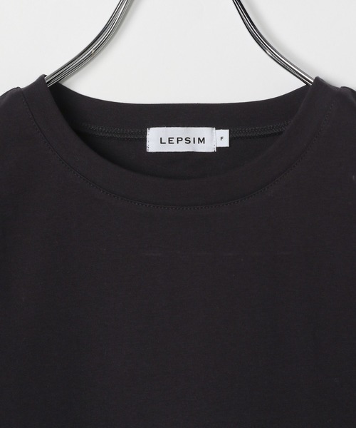 LEPSIM（レプシィム）の「スムースベーシックT　242861（Tシャツ/カットソー・レディース・ブラック/オフホワイト・FREE）」の7枚目の写真