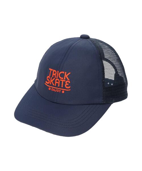 Samansa Mos2 Lagom（サマンサモスモスラーゴム）の「ロゴ刺繍メッシュキャップ（ハット・キッズ・マスタード/ネイビー・中(M)/大(L)）」の2枚目の写真