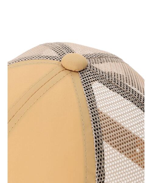 Samansa Mos2 Lagom（サマンサモスモスラーゴム）の「ロゴ刺繍メッシュキャップ（ハット・キッズ・マスタード/ネイビー・中(M)/大(L)）」の6枚目の写真