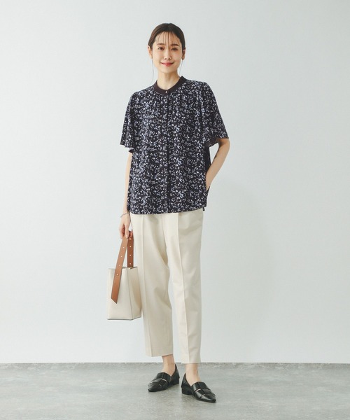 GLOBAL WORK（グローバルワーク）の「さらさらリラックスパイピング半袖/288591（シャツ/ブラウス・レディース・ドット/ホワイト系6/ミント/ホワイト系5/ブラック/ラベンダー・MEDIUM/LARGE/SMALL）」の20枚目の写真